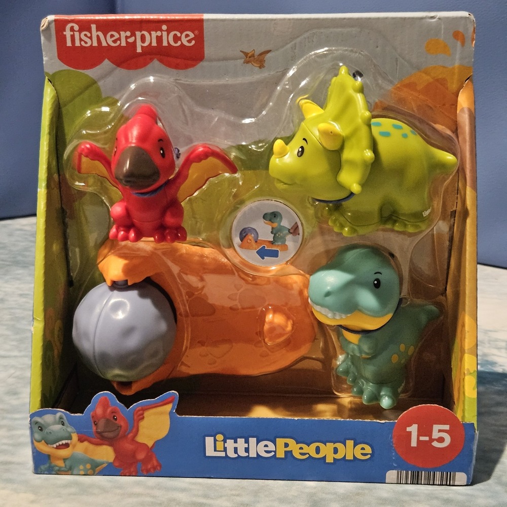 Fisher Price Little People Friendly Dinosaurs 4 Piece Figure Set New